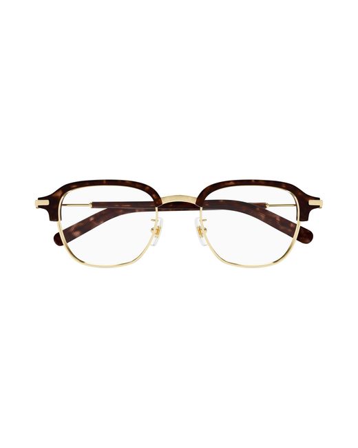 Montblanc Black Mb0390O 003 Optical Frames Metal Transparent Squared for men