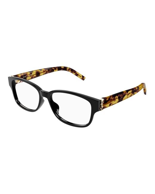 Saint Laurent Black Sl M149 010 Optical Frames Acetate Transparent Squared