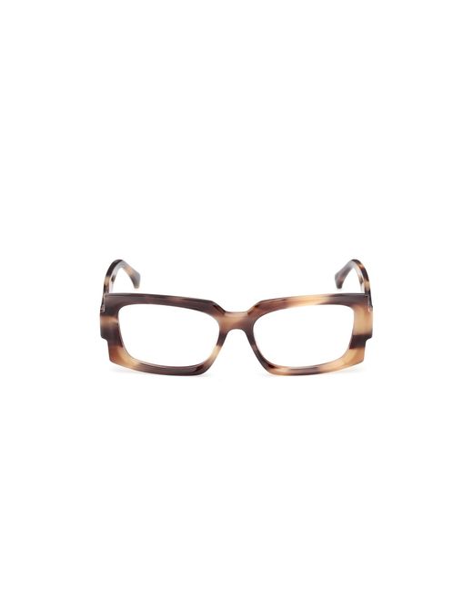 Max Mara Black Mm5189 047 Optical Frames Acetate Squared Normal
