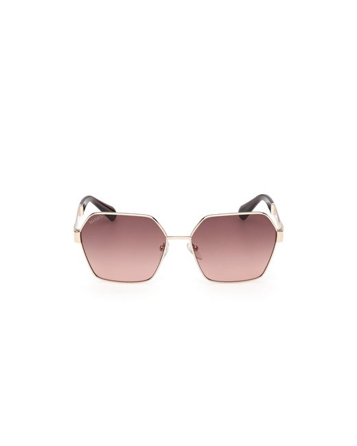 MAX&Co. Black Mo0141 32F Sunglasses Metal Geometric Normal