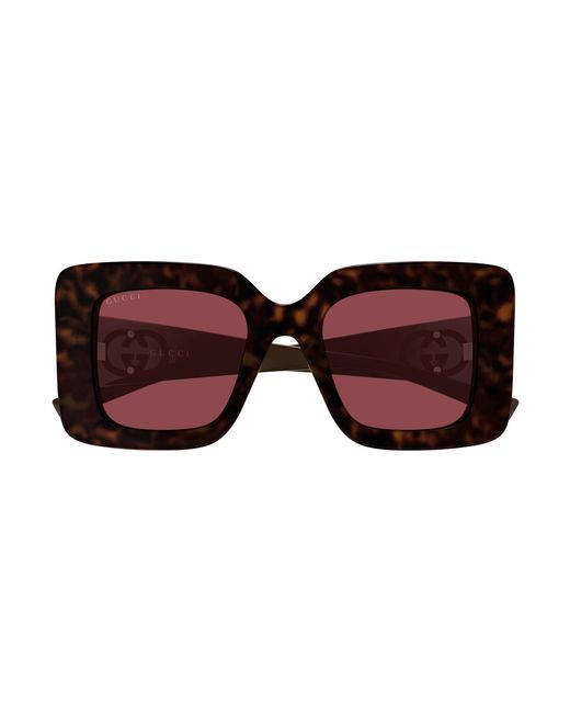 Gucci Black Gg2025S 002 Sunglasses Injected Squared