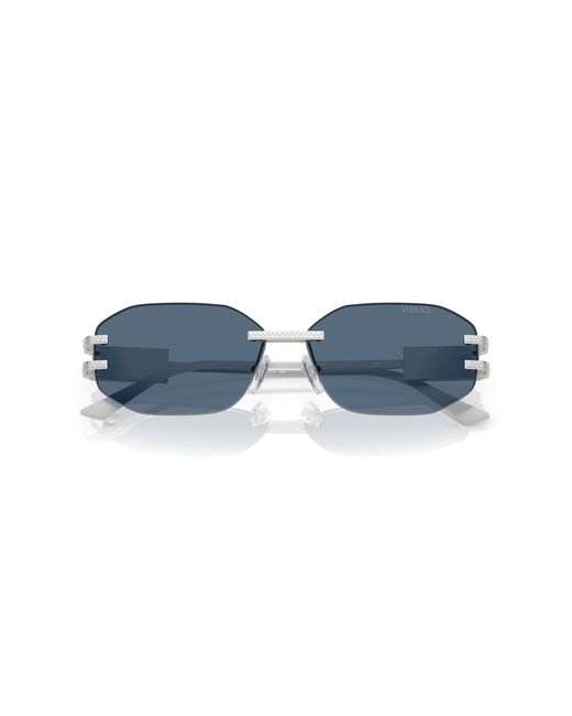 Versace Black Ve2274 100080 Sunglasses Metal Geometric Normal