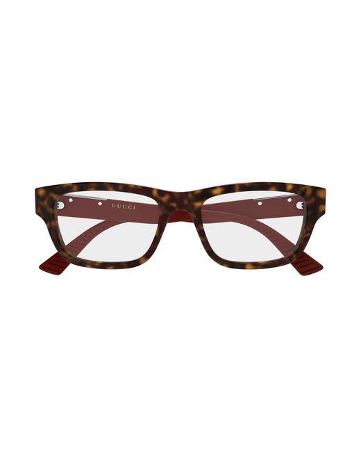 Gucci Black Gg2091O 008 Optical Frames Acetate Transparent Squared for men