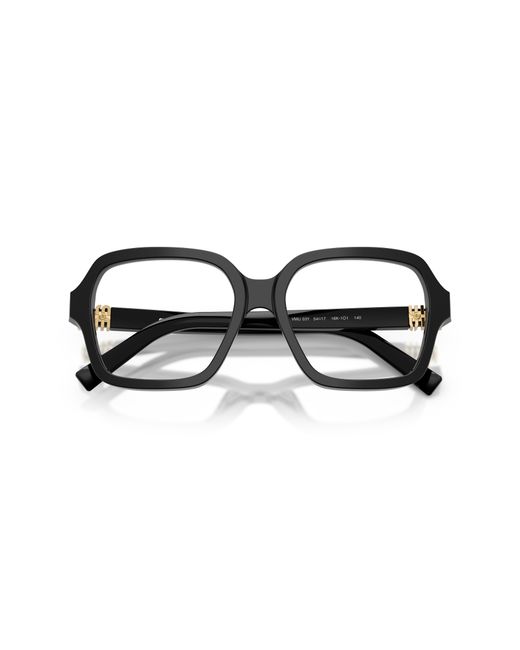 Miu Miu Black Mu 03Yv 16K1O1 Optical Frames Acetate Squared Normal