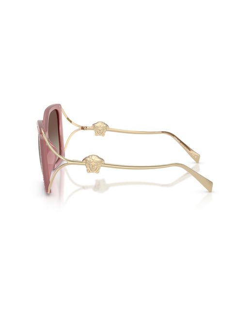 Versace Black Ve4502U 5535B8 Sunglasses Injected Squared Mirror Nuanced