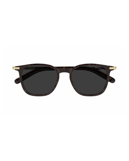 Montblanc Black Mb0460S 003 Sunglasses Injected Squared for men