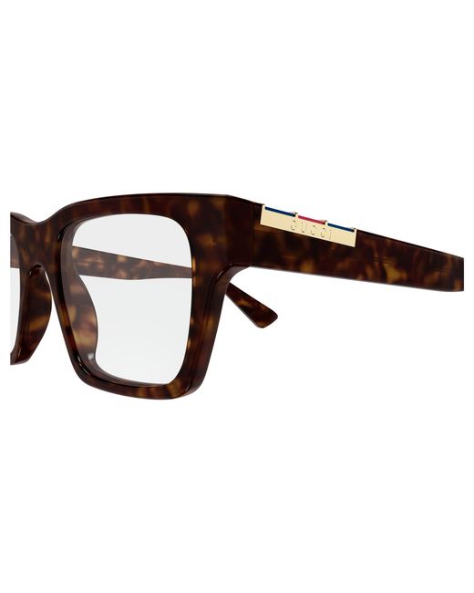 Gucci Black Gg1889O 002 Optical Frames Acetate Transparent Squared for men