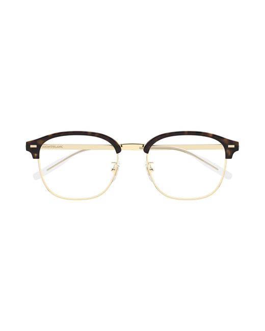 Montblanc Black Mb0446Oa 004 Optical Frames Titanium Transparent Round for men