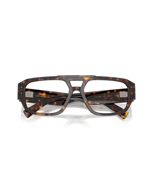 Dolce & Gabbana Black Dg3406 502 Optical Frames Acetate Transparent Pilot Normal for men