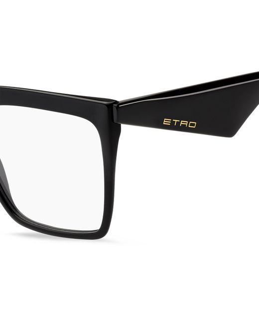 Etro Black 0005 807 Optical Frames Acetate Squared
