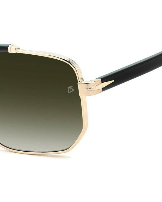 David Beckham Black Db 7157/S Pef/9K Sunglasses Metal Squared Normal Nuanced for men
