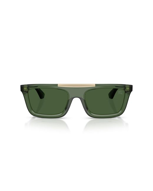 Burberry Green Be4451U 417471 Sunglasses Injected Squared Normal for men