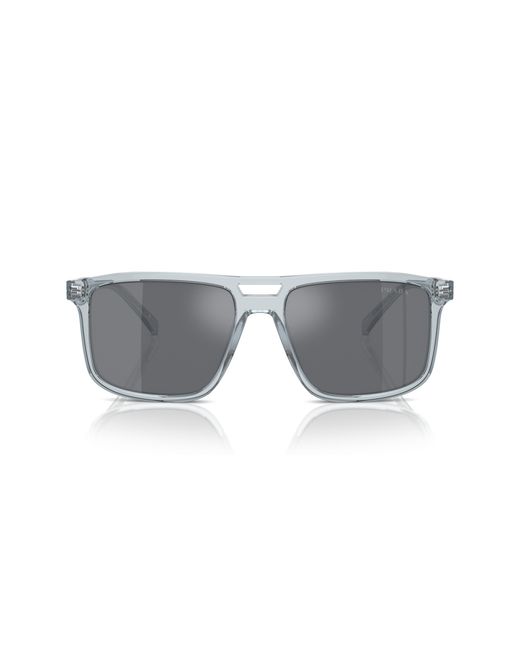 Prada Black Pr A22S 19T175 Sunglasses Acetate Squared Normal Flash for men