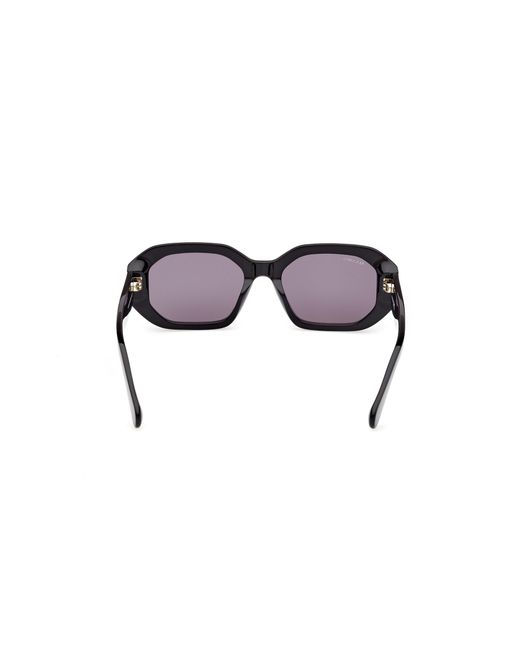 MAX&Co. Black Mo0152 01A Sunglasses Acetate Smoke Geometric Normal