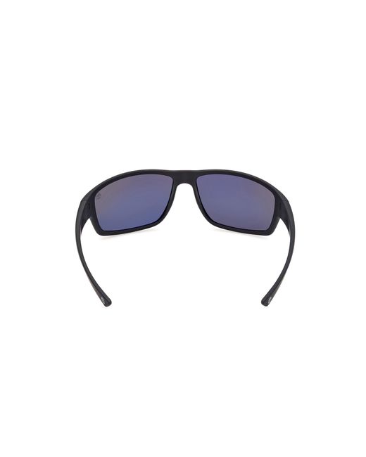 Timberland Black Tb00003 02D Sunglasses Injected Smoke Squared Polarized for men