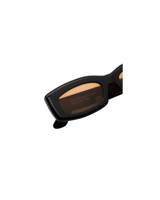 Retrosuperfuture Black Jj9 Zaga Refined Sunglasses Acetate Squared Normal