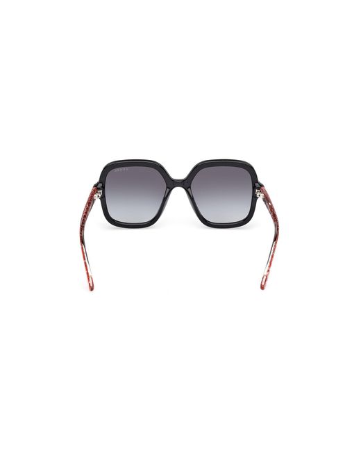 Guess Black Gu00230 01B Sunglasses Injected Smoke Squared Normal