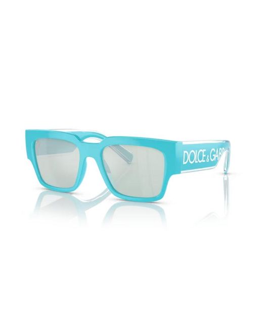 Dolce & Gabbana Blue Dg6184 334665 Sunglasses Plastic Squared Mirrored for men
