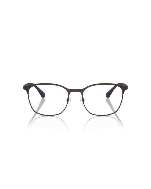 Emporio Armani Black Ea1114 3380 Optical Frames Metal Transparent Round Normal for men