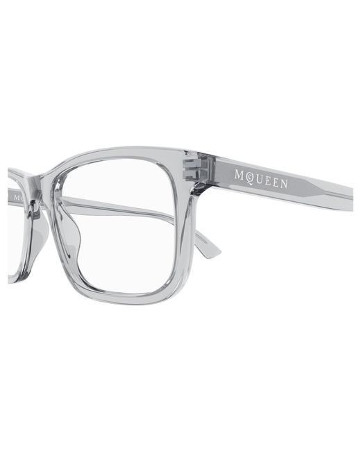McQueen Black Am0486O 009 Optical Frames Acetate Squared for men