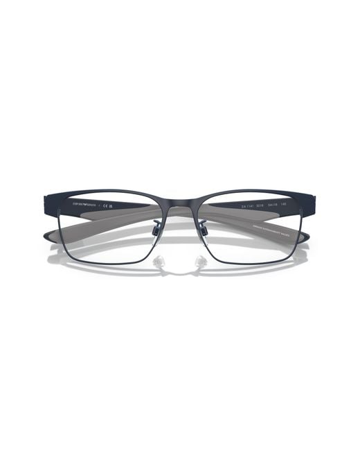 Emporio Armani Black Ea1141 3018 Optical Frames Metal Transparent Squared Normal for men