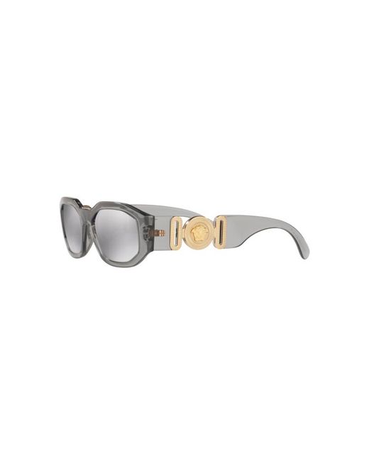 Versace Gray Ve4361 311/6G Sunglasses Nylon Geometric Mirrored Mirror for men
