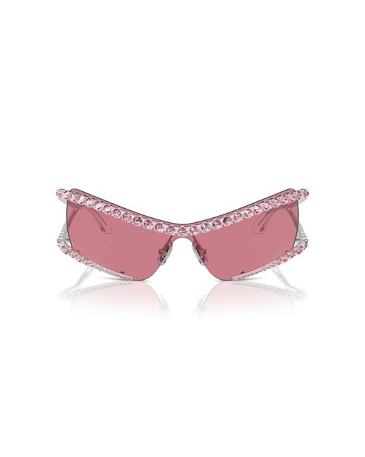 Swarovski Black Sk7022 402384 Sunglasses Metal Geometric Normal