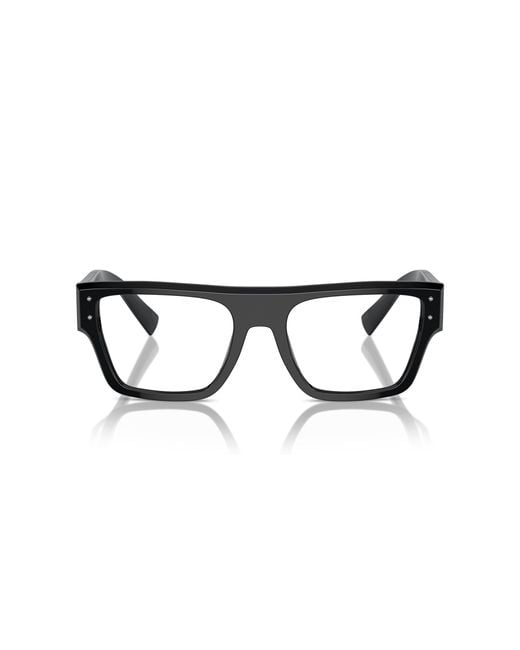 Dolce & Gabbana Black Dg3384 501 Optical Frames Acetate Transparent Squared Normal for men
