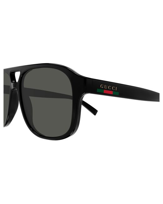 Gucci Black Gg1856S 001 Sunglasses Injected Pilot for men