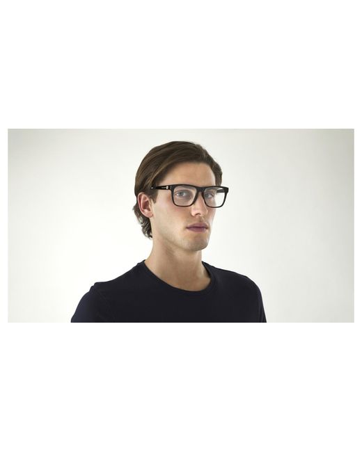 McQueen Black Am0282O 002 Optical Frames Acetate Squared for men