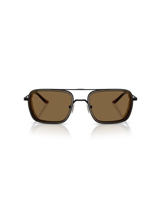 Emporio Armani Black Ea2162 300171 Sunglasses Metal Squared Normal for men