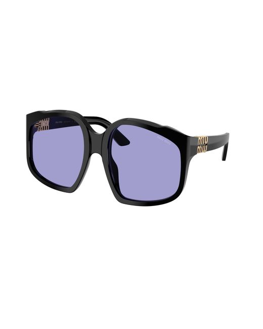 Miu Miu Black Mu A07S 16K01O Sunglasses Acetate Geometric Normal