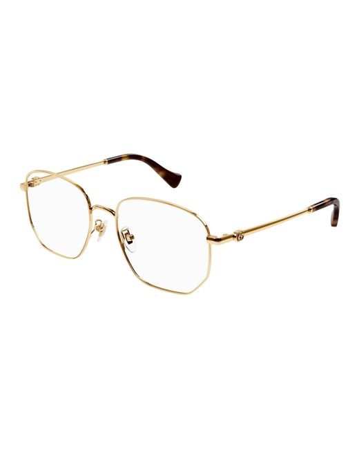 Gucci Black Gg1420Ok 001 Optical Frames Transparent Geometric