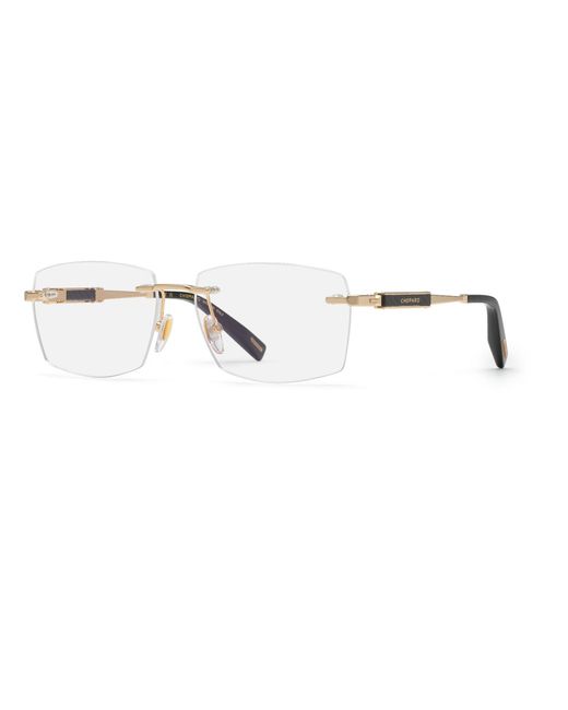 Chopard Black Vchl49 300 Optical Frames Metal Geometric for men