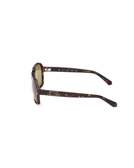 Guess Black Gu00302 52N Sunglasses Injected Squared Normal for men