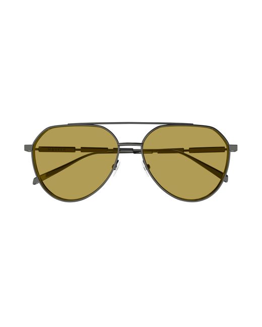 McQueen Black Am0478S 003 Sunglasses Metal Pilot for men