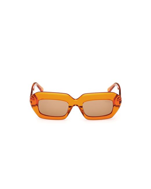 Emilio Pucci Orange Ep0245 42E Sunglasses Acetate Squared Normal