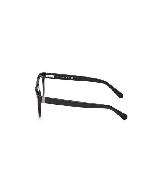 Guess Black Gu50366 001 Optical Frames Acetate Round Normal for men