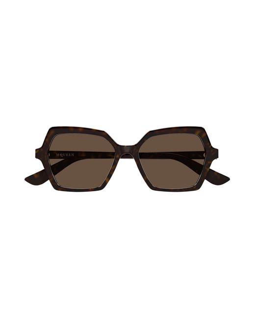 McQueen Black Am0537S 002 Sunglasses Acetate Geometric