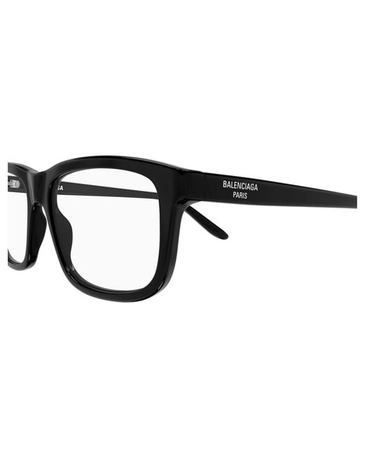 Balenciaga Black Bb0438O 001 Optical Frames Acetate Transparent Squared for men