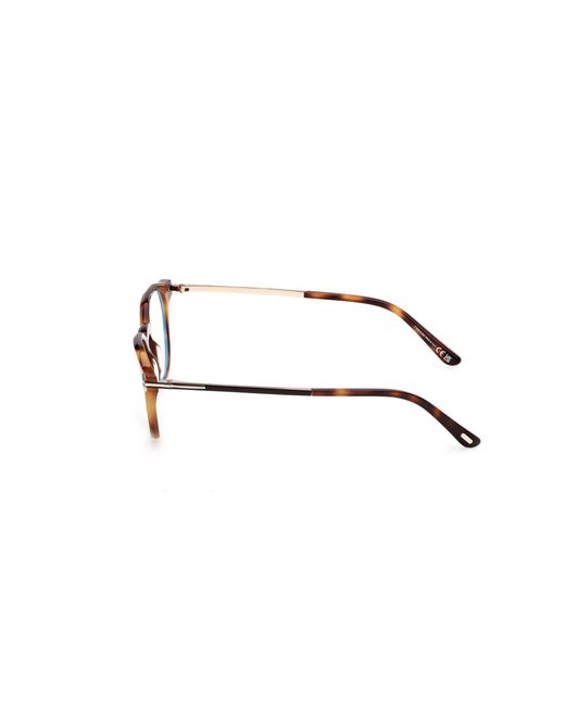 Tom Ford Black Ft6125-B 053 Optical Frames Acetate Round Normal for men