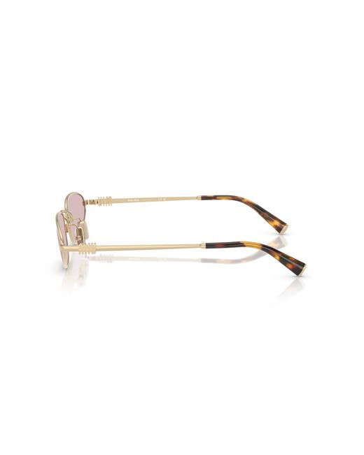 Miu Miu Black Mu A52S Zvn4I0 Sunglasses Metal Geometric Normal
