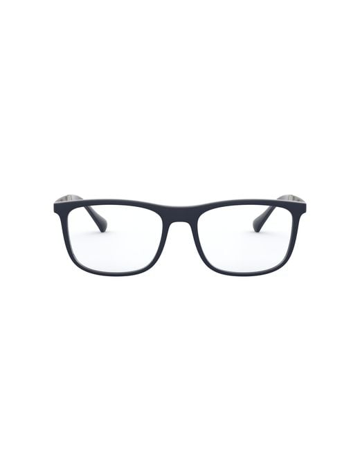Emporio Armani Black Ea3170 5474 Optical Frames Injected Transparent Squared Normal for men