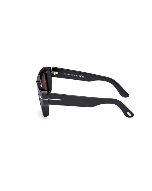 Tom Ford Black Ft1154 Ilias 01A Sunglasses Acetate Smoke Squared Normal for men