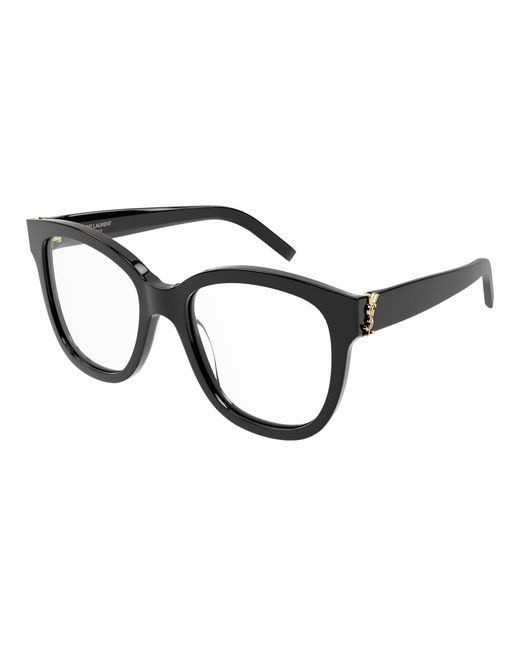 Saint Laurent Black Sl M97 001 Optical Frames Acetate Transparent Squared