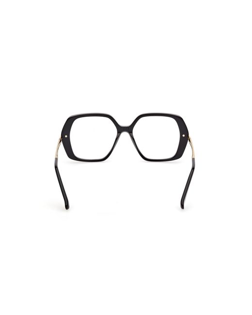 Max Mara Black Mm5175 001 Optical Frames Acetate Geometric Normal