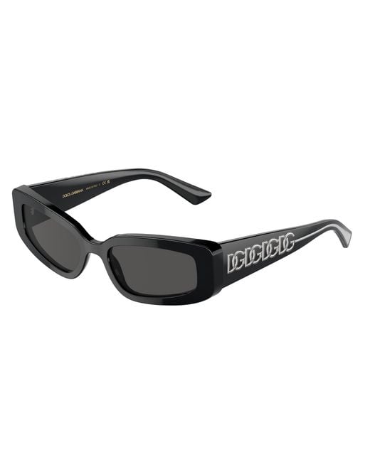 Dolce & Gabbana Black Dg4445 501/87 Sunglasses Acetate Cat Eye Normal