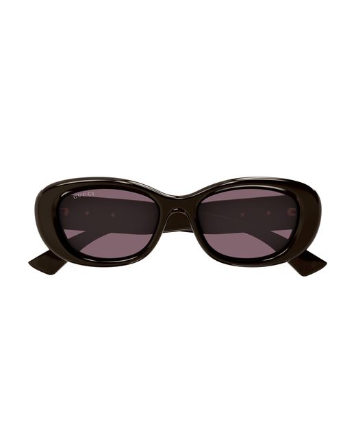 Gucci Black Gg1829Sk 004 Sunglasses Injected Round