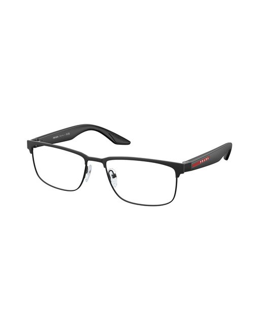 Prada Linea Rossa Black Ps 51Pv Dg01O1 Optical Frames Metal Squared Normal for men