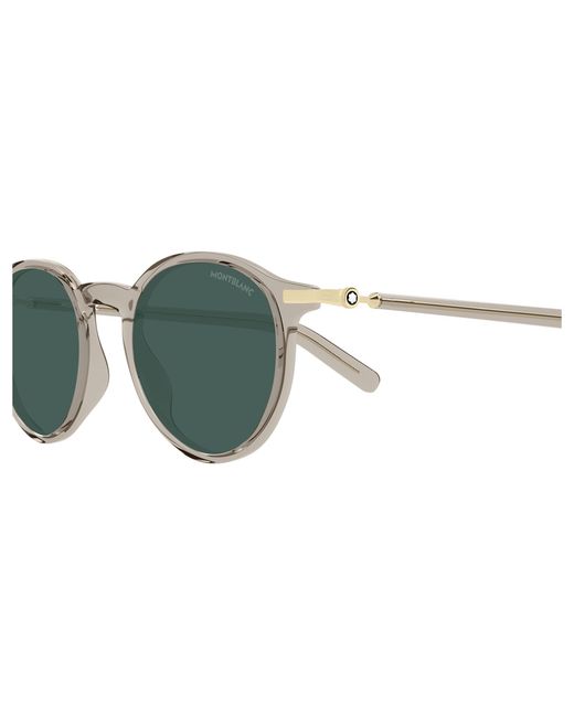 Montblanc Black Mb0461S 004 Sunglasses Injected Round for men